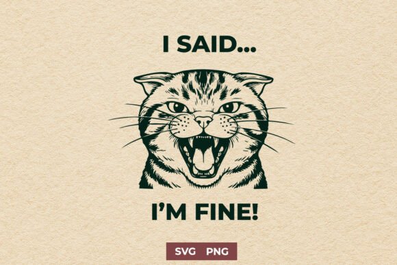 Angry Cat SVG: A Sarcastic Statement for Crafters