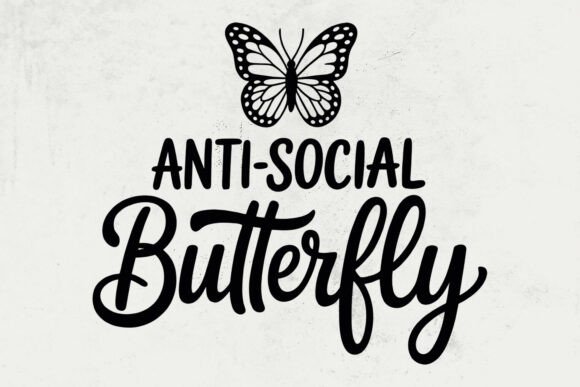 Antisocial Butterfly SVG, Butterfly SVG