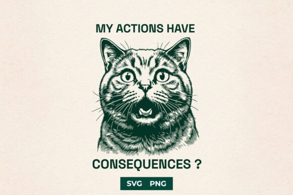 Funny Cat SVG: A Sarcastic Spark for Craft Projects
