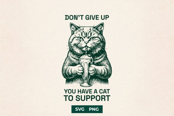 Funny Cat SVG: You Have a Cat to Support