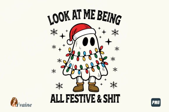 Funny Christmas Ghost SVG: Spooky-Cute Holiday Charm