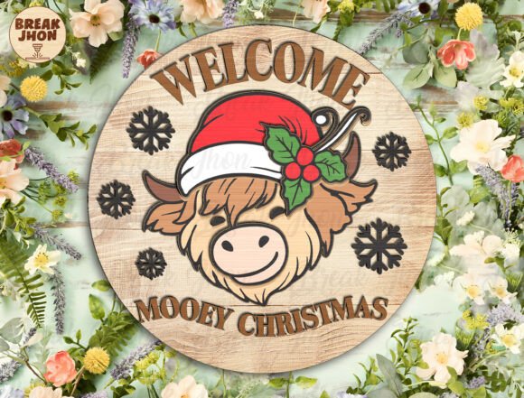 Mooey Christmas Cow Door Hanger SVG Review for Real Embroidery Projects